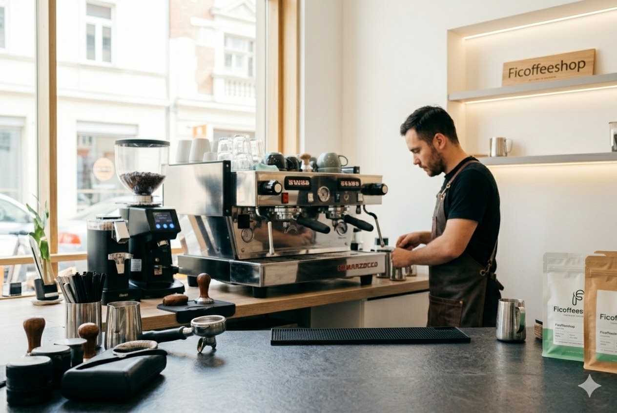 Máy pha 2 Group được Ficoffeeshop lắp đặt cho khách hàng