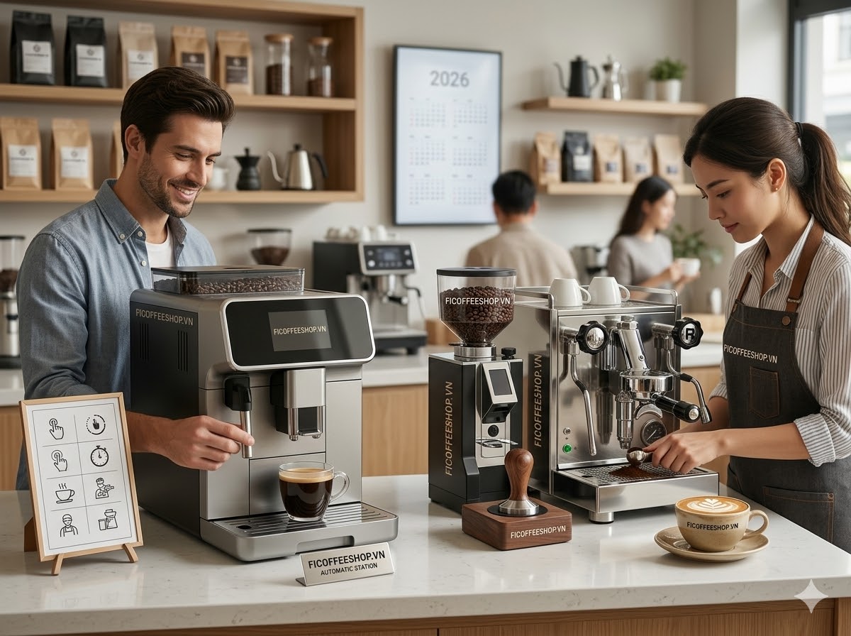 may pha ca phe tu dong hay ban tu dong