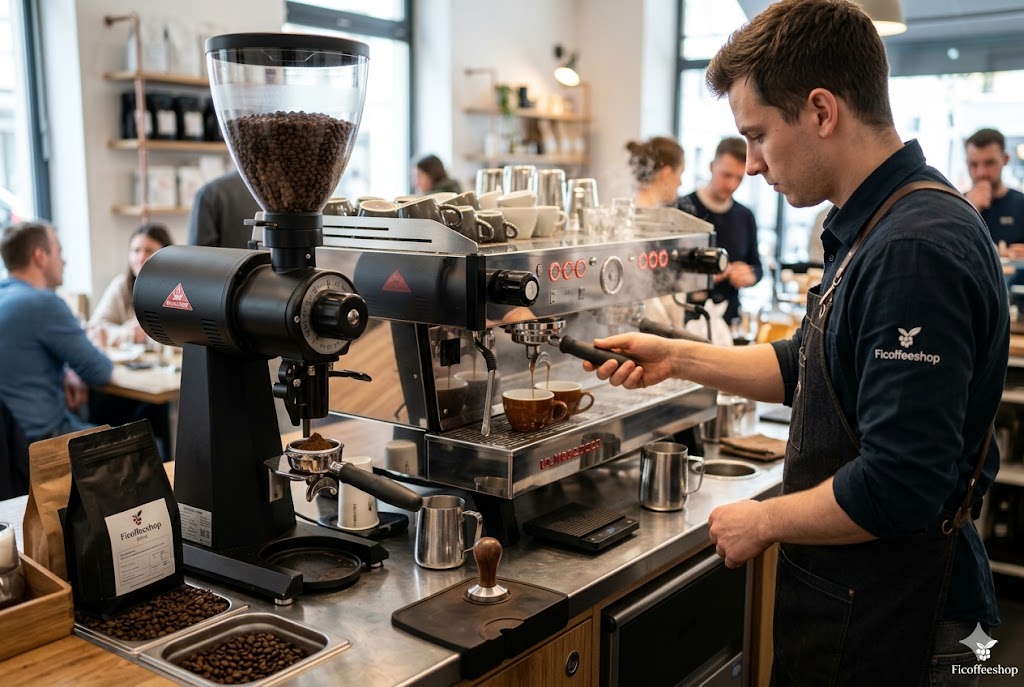 Combo máy pha cà phê tại Ficoffeeshop