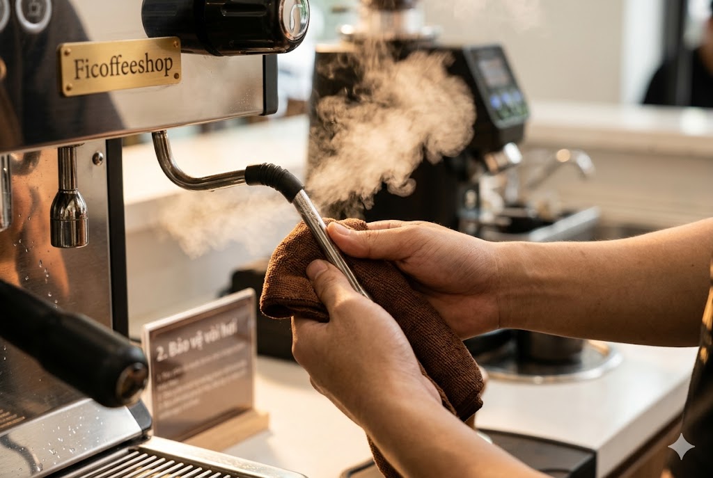 Bảo vệ vòi hơi (Steam Wand) – Tránh cháy điện trở