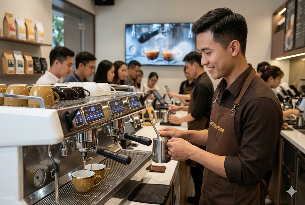 Máy Pha Cà Phê Định Lượng Tự Động