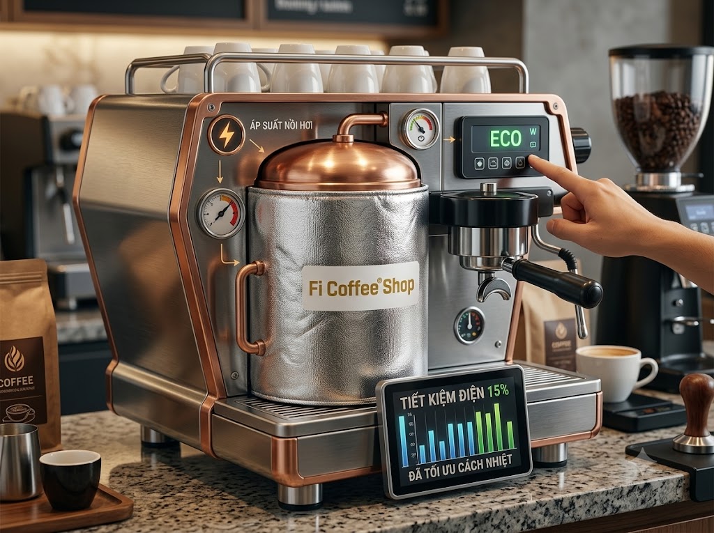 Máy Pha Cà Phê Tiết Kiệm Điện
